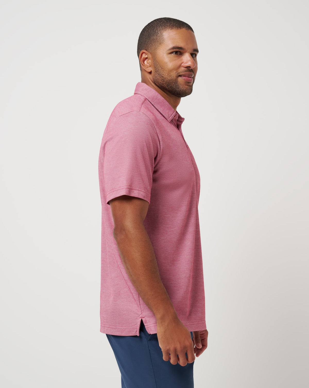Los Angeles Angels Playoff Pitch Polo Heather Red | Travis Mathew Everyday