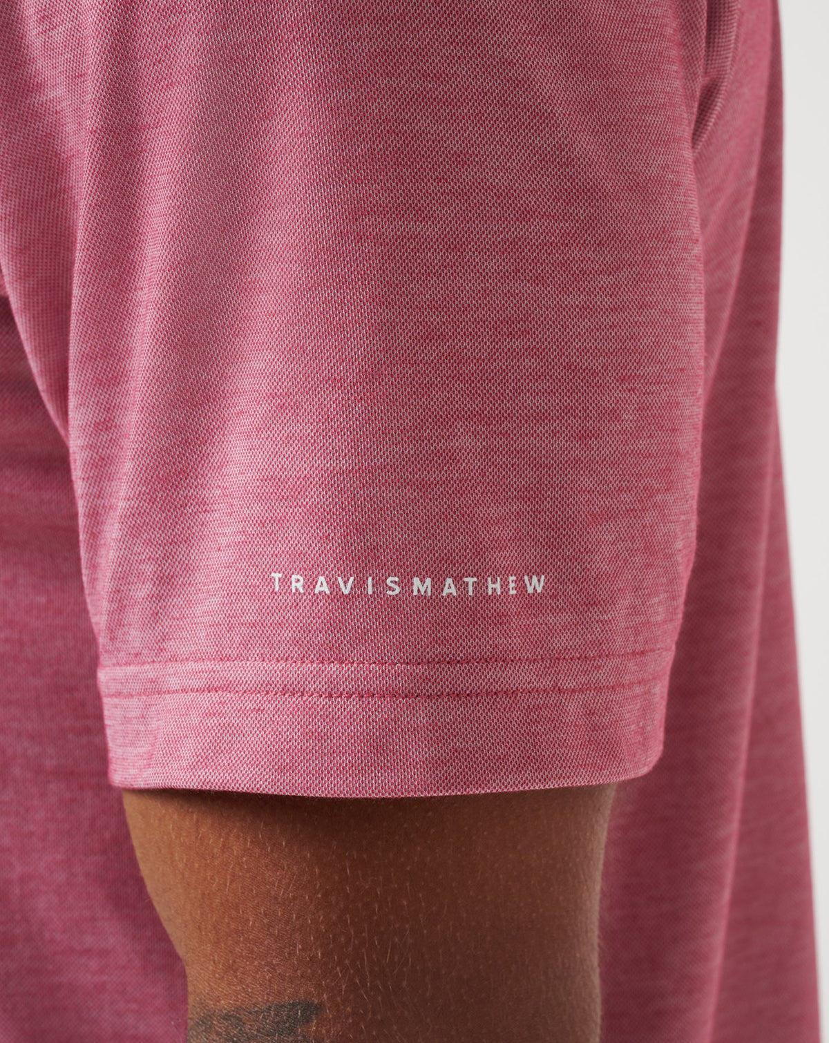 Los Angeles Angels Playoff Pitch Polo Heather Red | Travis Mathew Everyday