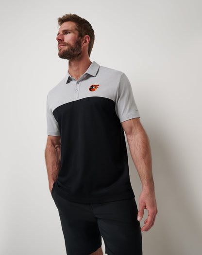 Baltimore Orioles Home Run Leader Polo Heather Grey/Black | Travis Mathew Popular