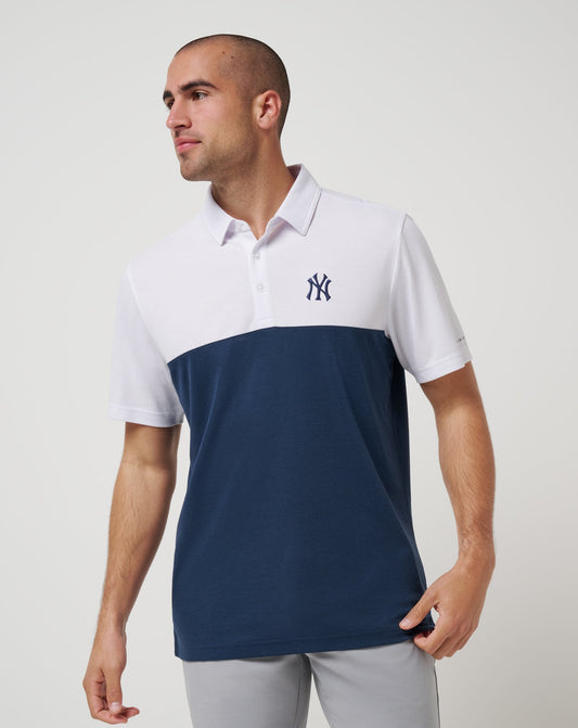 New York Yankees Home Run Leader Polo White/Navy | Travis Mathew New