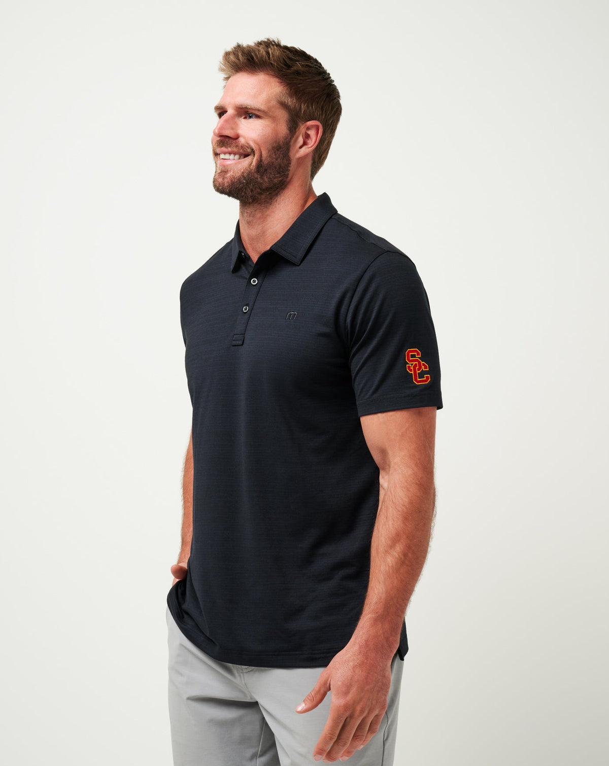 USC The Heater Polo Black | Travis Mathew Sale