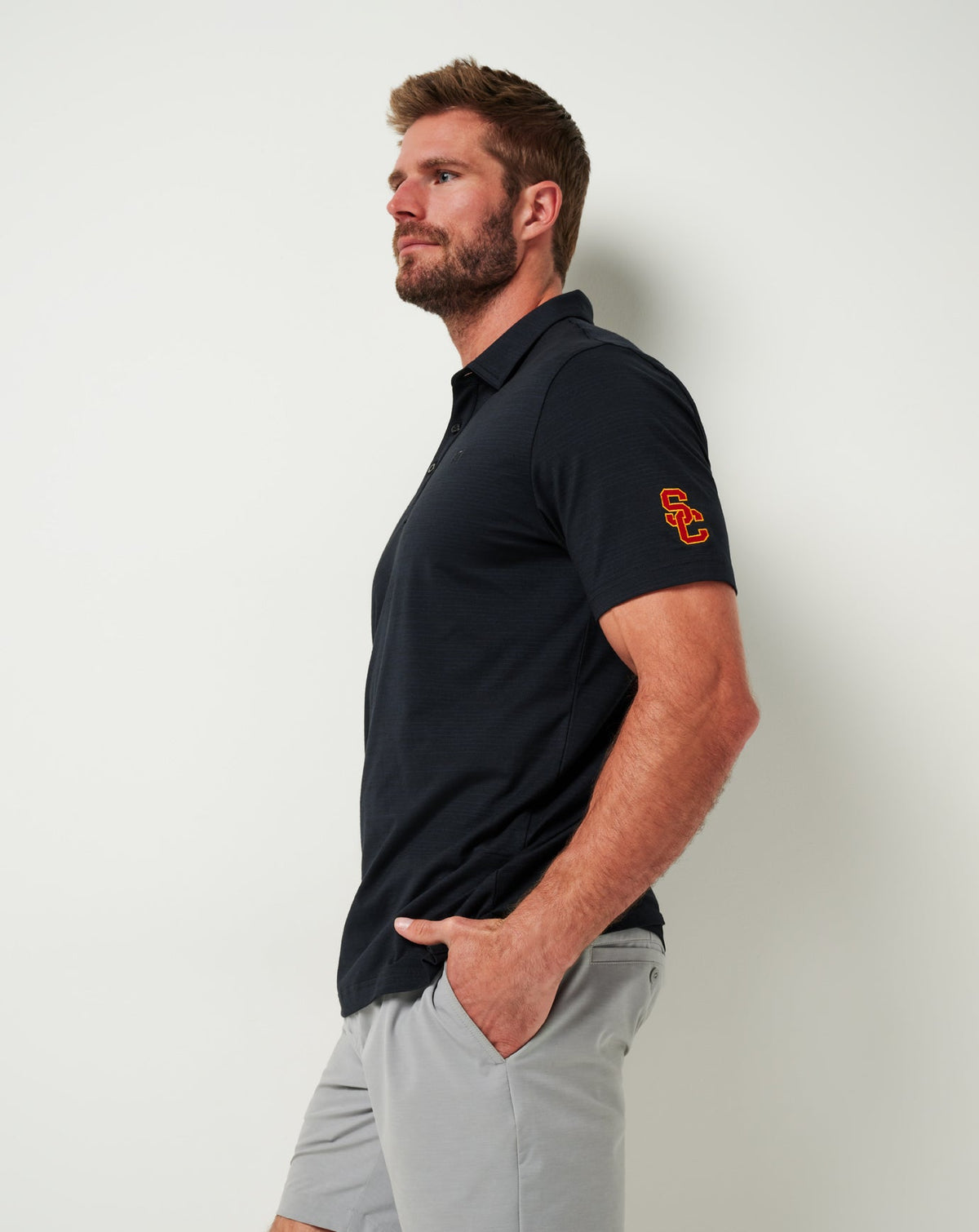 USC The Heater Polo Black | Travis Mathew Sale