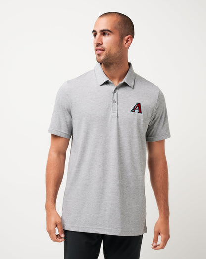Arizona Diamondbacks The Zinna Polo Heather Grey | Travis Mathew New