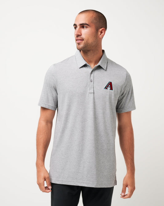 Arizona Diamondbacks The Zinna Polo Heather Grey | Travis Mathew New