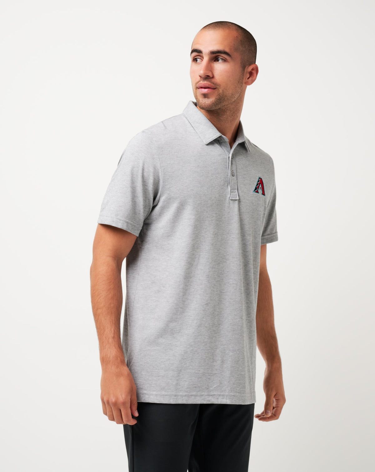 Arizona Diamondbacks The Zinna Polo Heather Grey | Travis Mathew New