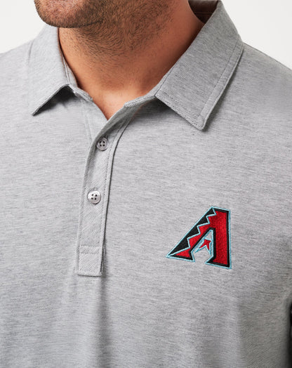 Arizona Diamondbacks The Zinna Polo Heather Grey | Travis Mathew New