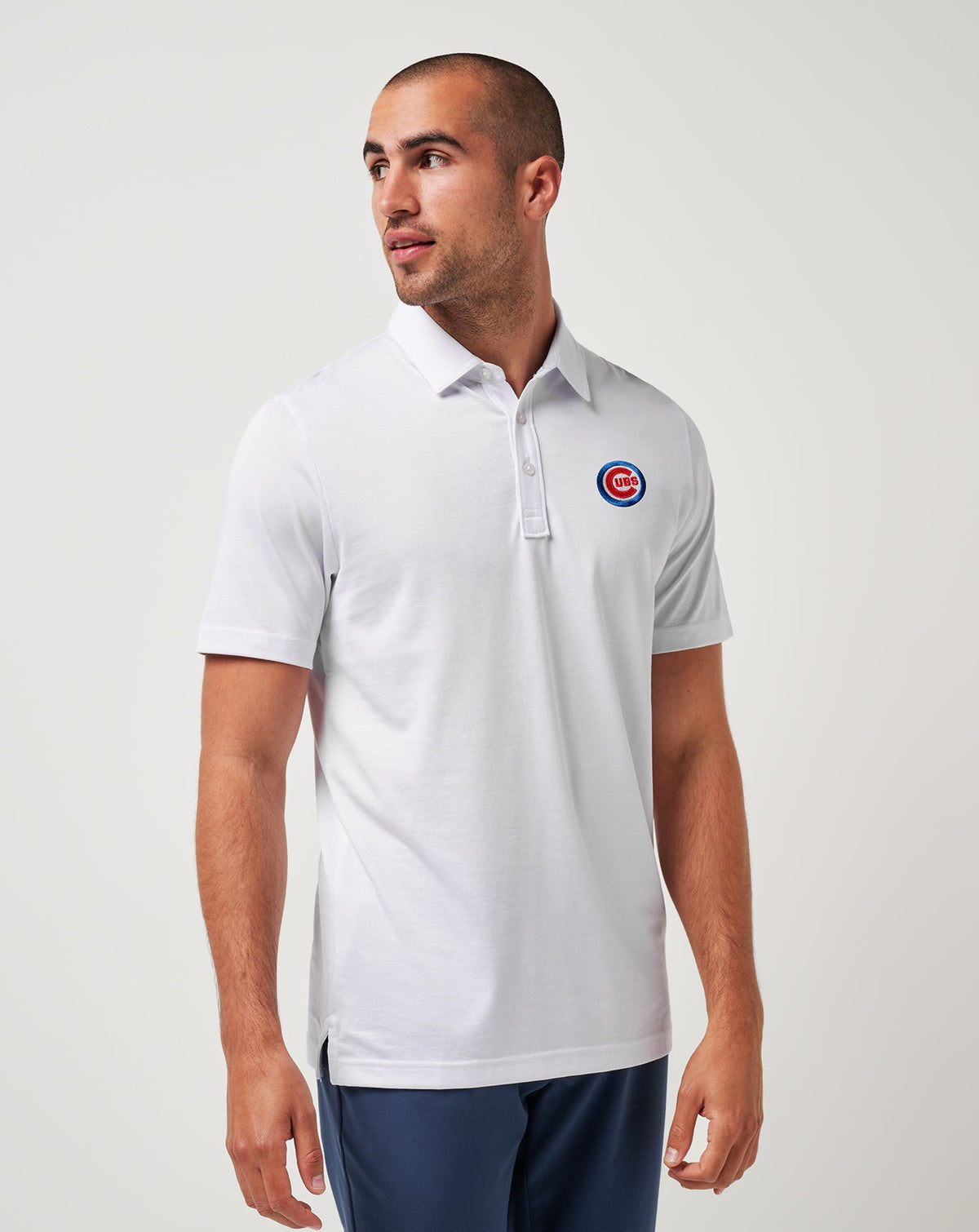 Chicago Cubs The Zinna Polo White | Travis Mathew Best Seller