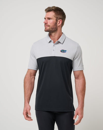 Florida Drop Back Polo Heather Grey/Black | Travis Mathew Featured