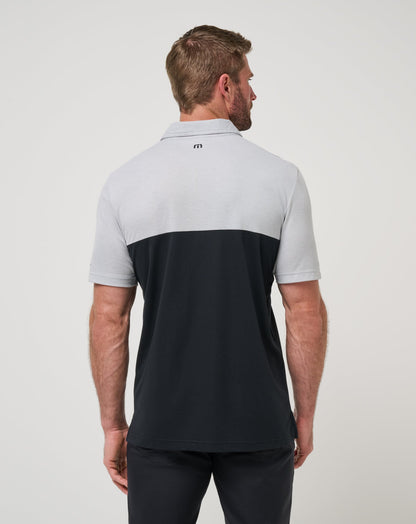 Florida Drop Back Polo Heather Grey/Black | Travis Mathew Featured