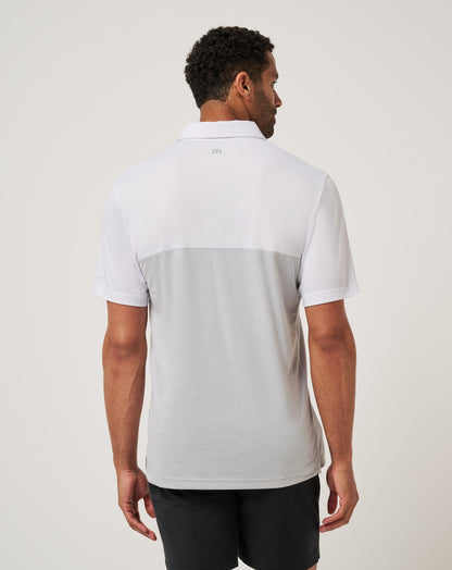 Alabama Drop Back Polo White/Heather Grey | Travis Mathew New