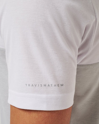 Alabama Drop Back Polo White/Heather Grey | Travis Mathew New