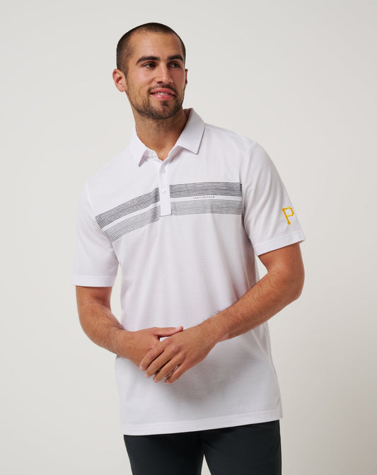 Pittsburgh Pirates Top Recruit Polo White | Travis Mathew Customer Favorite