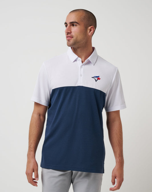 Toronto Blue Jays Home Run Leader Polo White/Navy | Travis Mathew Best Price