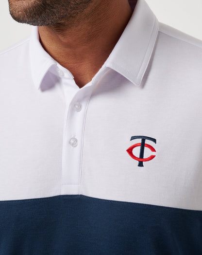Minnesota Twins Home Run Leader Polo White/Navy | Travis Mathew Great Value