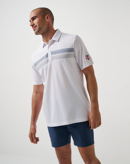 Minnesota Twins Top Recruit Polo White | Travis Mathew Smart Buy