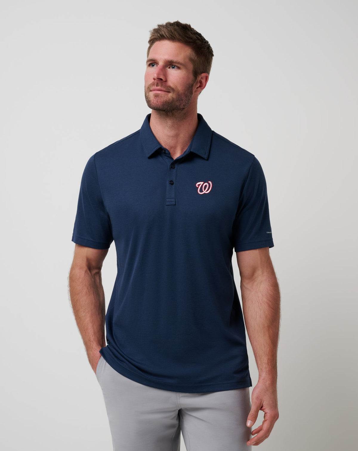 Washington Nationals Playoff Pitch Polo Navy | Travis Mathew Exclusive