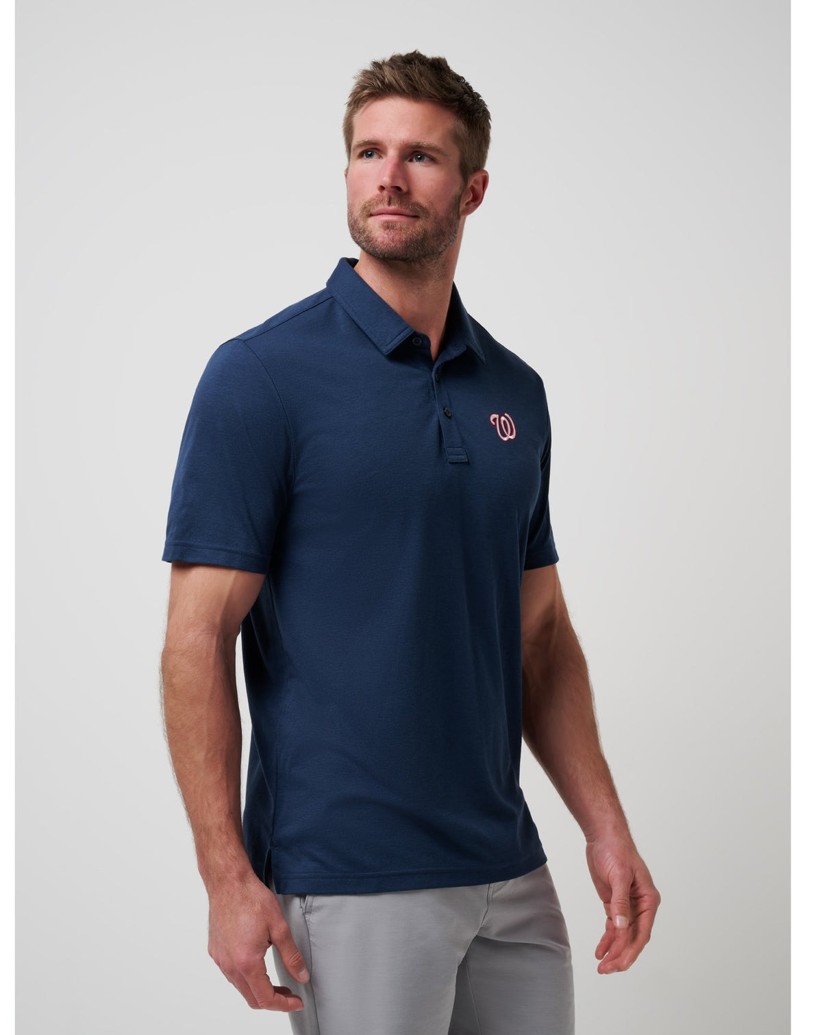 Washington Nationals Playoff Pitch Polo Navy | Travis Mathew Exclusive