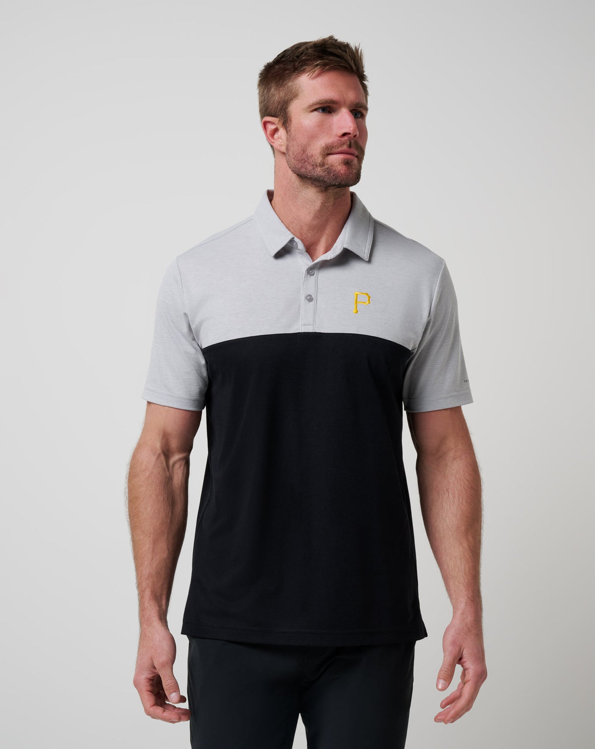 Pittsburgh Pirates Home Run Leader Polo Heather Grey/Black | Travis Mathew Popular