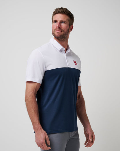 St Louis Cardinals Home Run Leader Polo White/Navy | Travis Mathew Special Offer