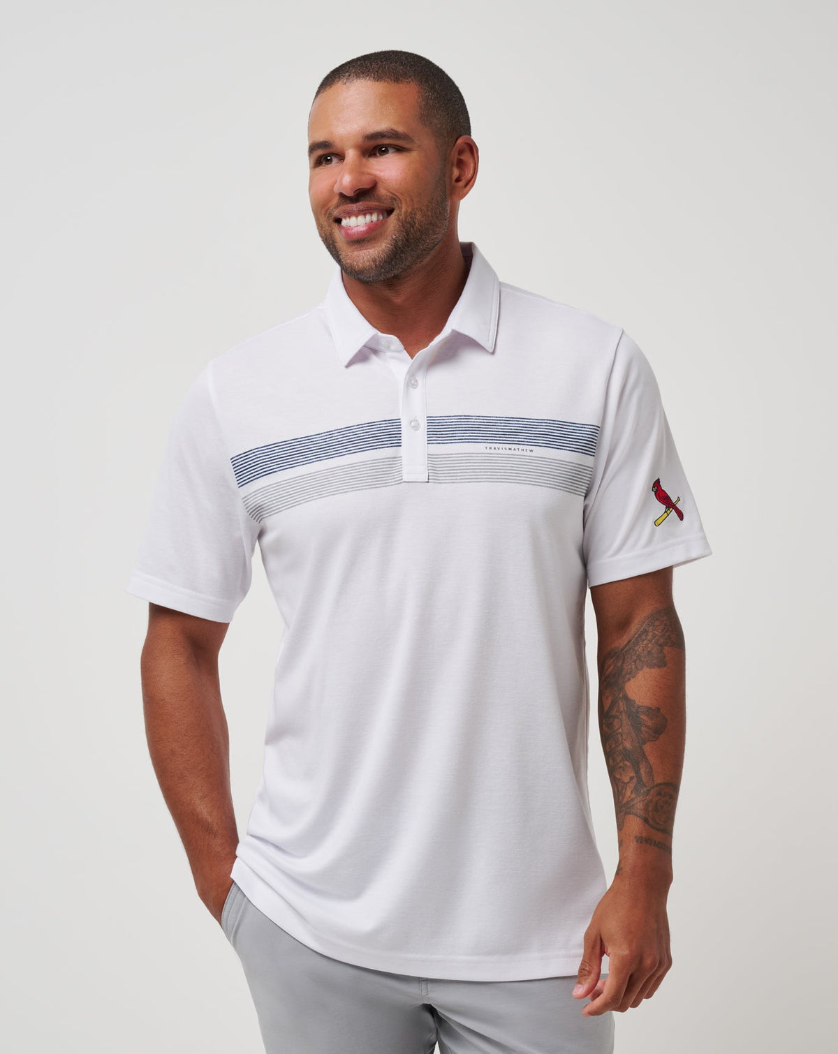 St Louis Cardinals Top Recruit Polo White | Travis Mathew Signature