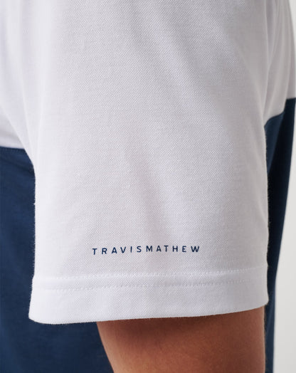 Atlanta Braves Home Run Leader Polo White/Navy | Travis Mathew Top Pick