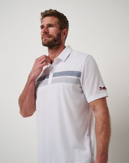Atlanta Braves Top Recruit Polo White | Travis Mathew Great Value