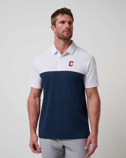Cleveland Guardians Home Run Leader Polo White/Navy | Travis Mathew Premium