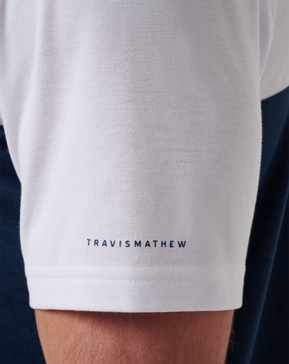 Cleveland Guardians Home Run Leader Polo White/Navy | Travis Mathew Premium