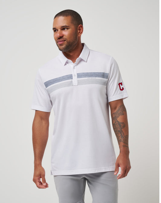 Cleveland Guardians Top Recruit Polo White | Travis Mathew Best Seller