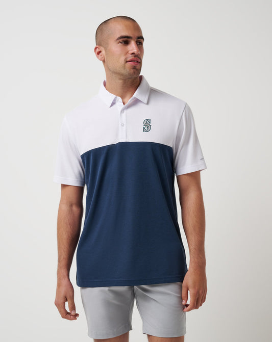 Seattle Mariners Home Run Leader Polo White/Navy | Travis Mathew Special Offer