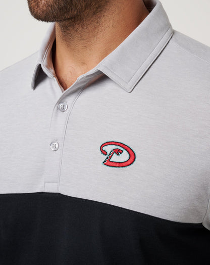 Arizona Diamondbacks Home Run Leader Polo Heather Grey/Black | Travis Mathew Classic