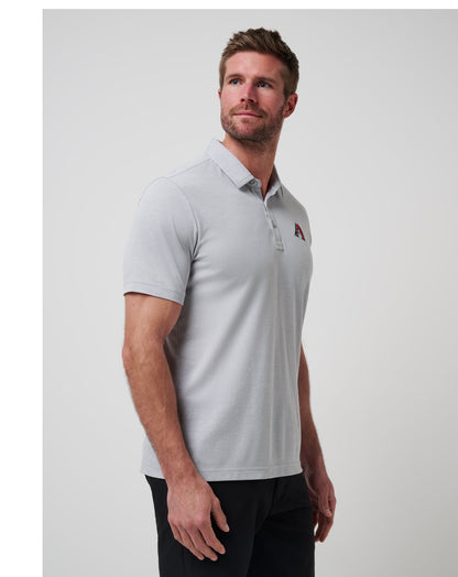 Arizona Diamondbacks Playoff Pitch Polo Heather Grey | Travis Mathew Latest