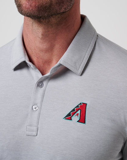 Arizona Diamondbacks Playoff Pitch Polo Heather Grey | Travis Mathew Latest