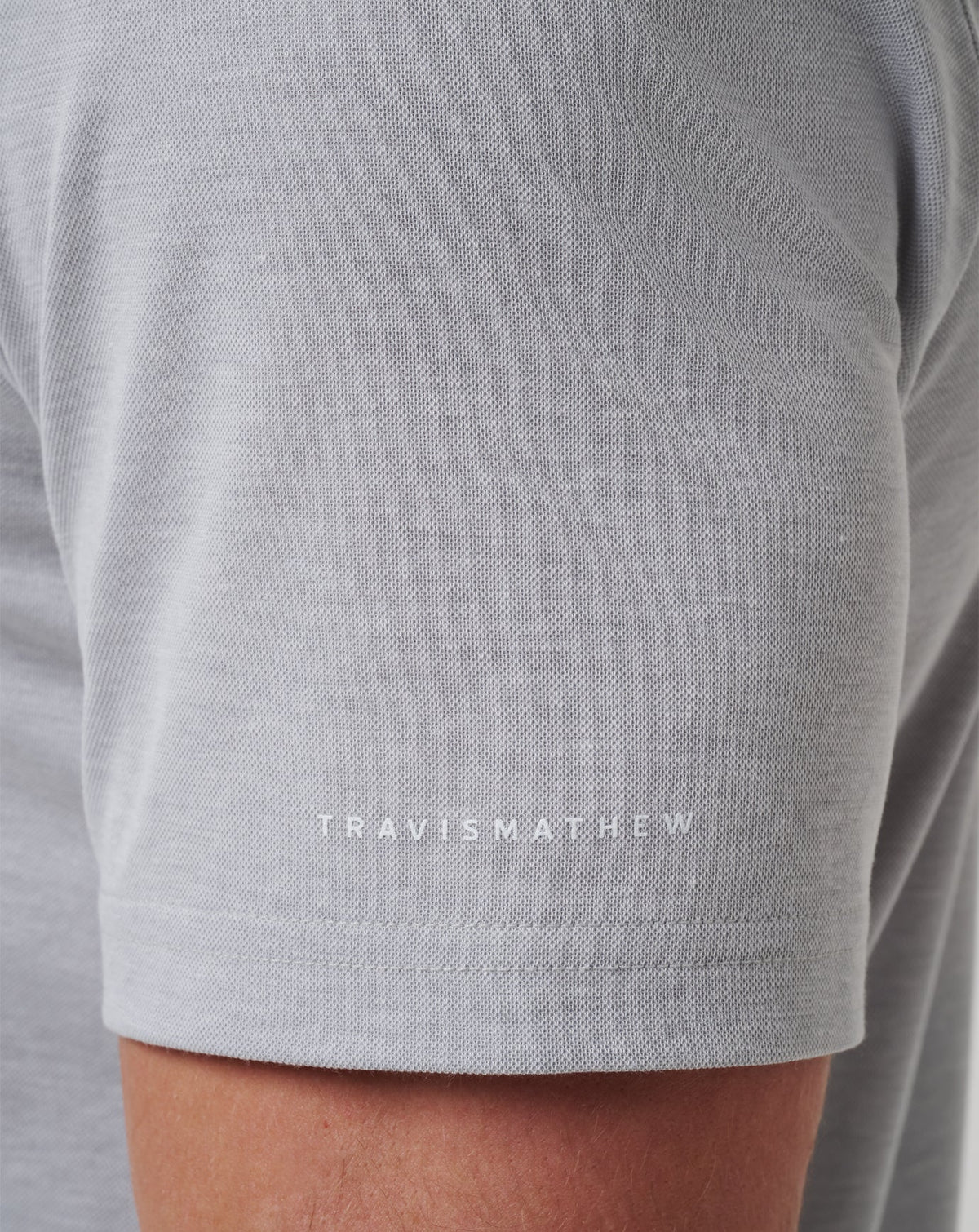 Chicago Cubs Playoff Pitch Polo Heather Grey | Travis Mathew Trending