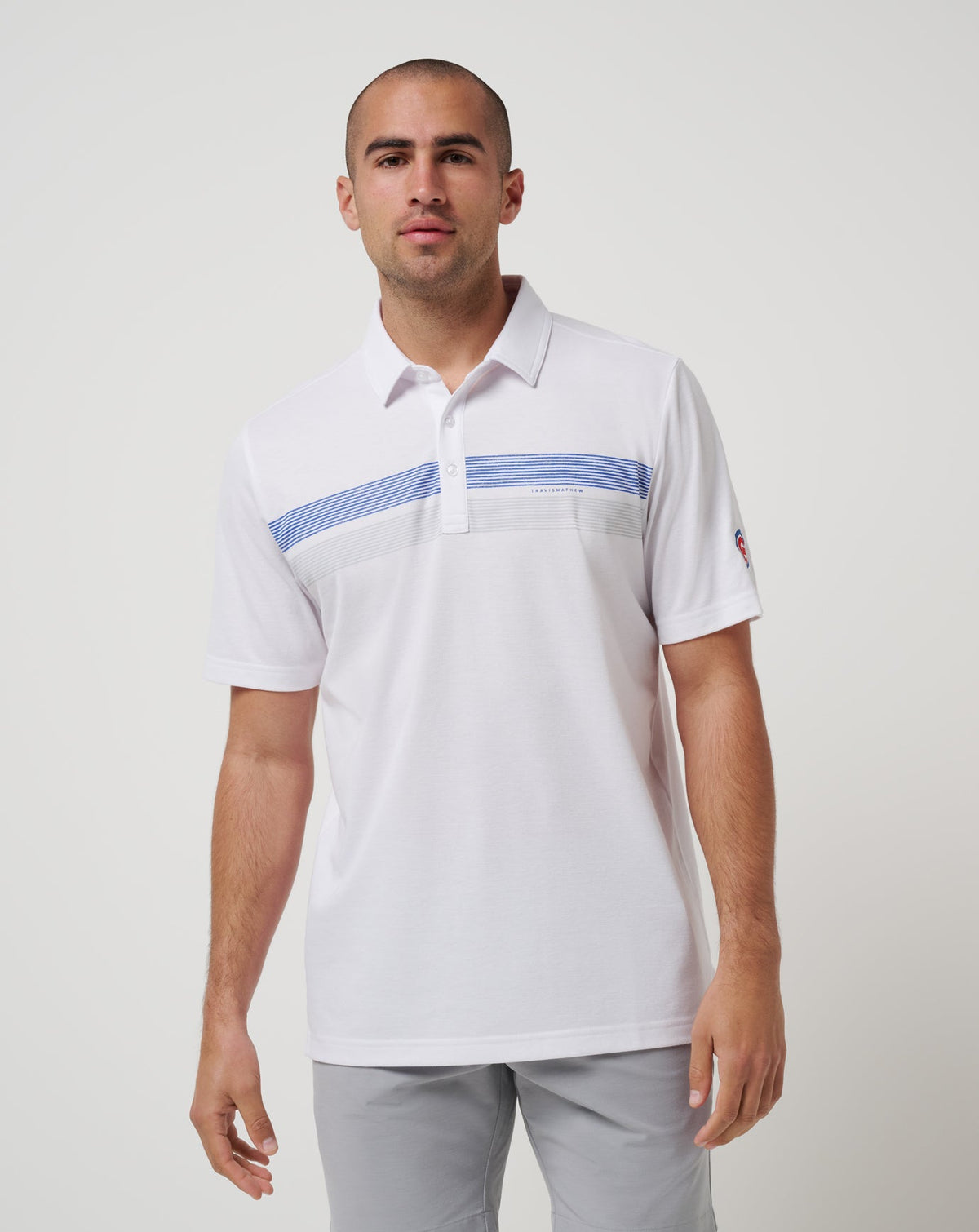 Chicago Cubs Top Recruit Polo White | Travis Mathew Trending