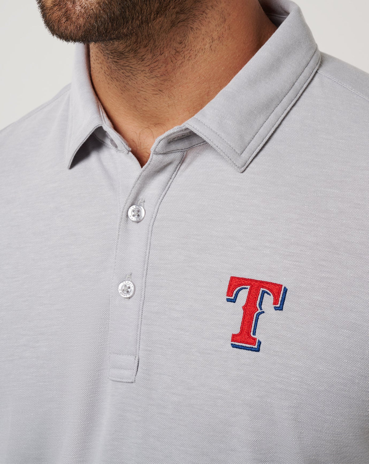 Texas Rangers Playoff Pitch Polo Heather Grey | Travis Mathew Deals