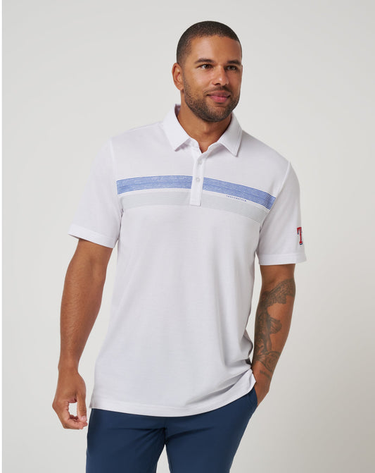 Texas Rangers Top Recruit Polo White | Travis Mathew Trusted