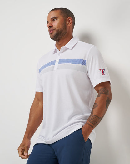 Texas Rangers Top Recruit Polo White | Travis Mathew Trusted