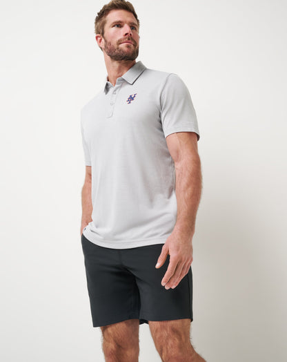 New York Mets Playoff Pitch Polo Heather Grey | Travis Mathew Top Pick