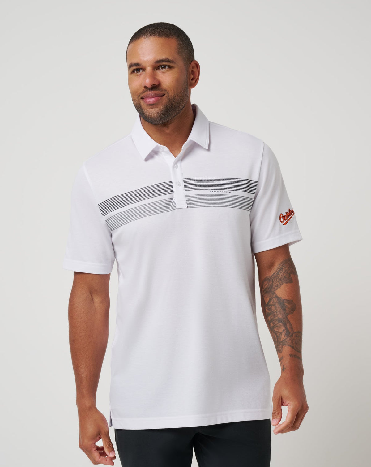 Baltimore Orioles Top Recruit Polo White | Travis Mathew Hot Sale