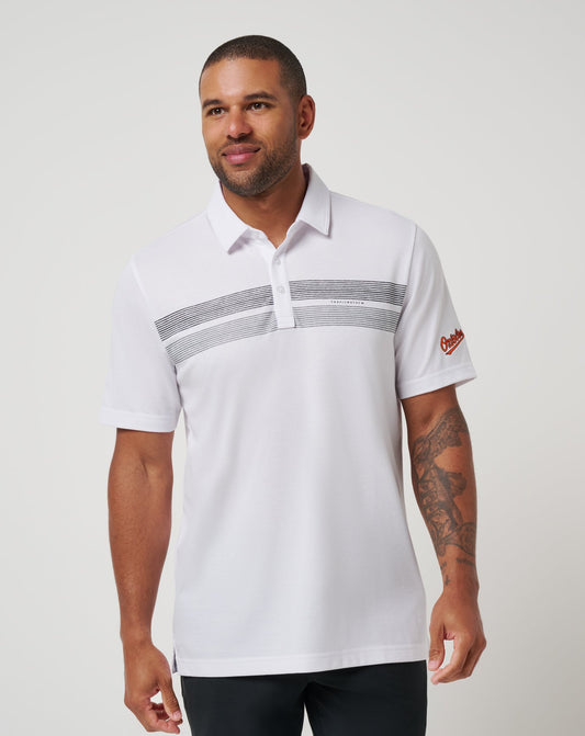 Baltimore Orioles Top Recruit Polo White | Travis Mathew Hot Sale