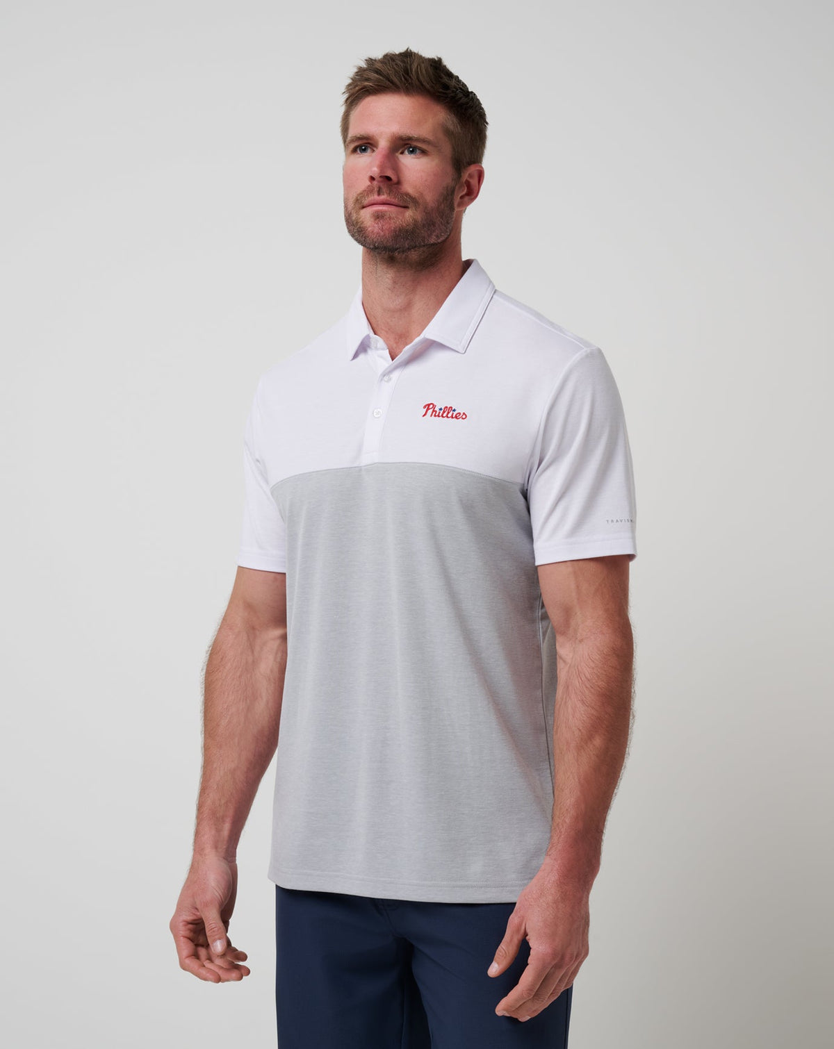 Philadelphia Phillies Home Run Leader Polo White/Heather Grey | Travis Mathew Best Price