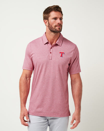 Texas Rangers The Zinna Polo Heather Cardinal | Travis Mathew Great Value