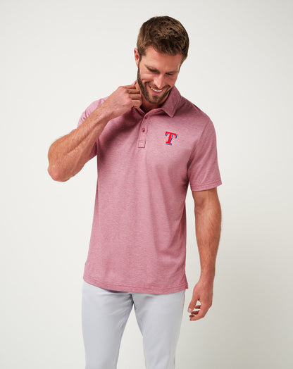 Texas Rangers The Zinna Polo Heather Cardinal | Travis Mathew Great Value