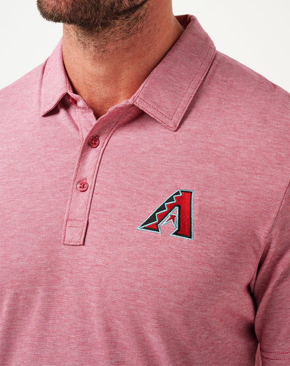 Arizona Diamondbacks The Zinna Polo Heather Cardinal | Travis Mathew Recommended