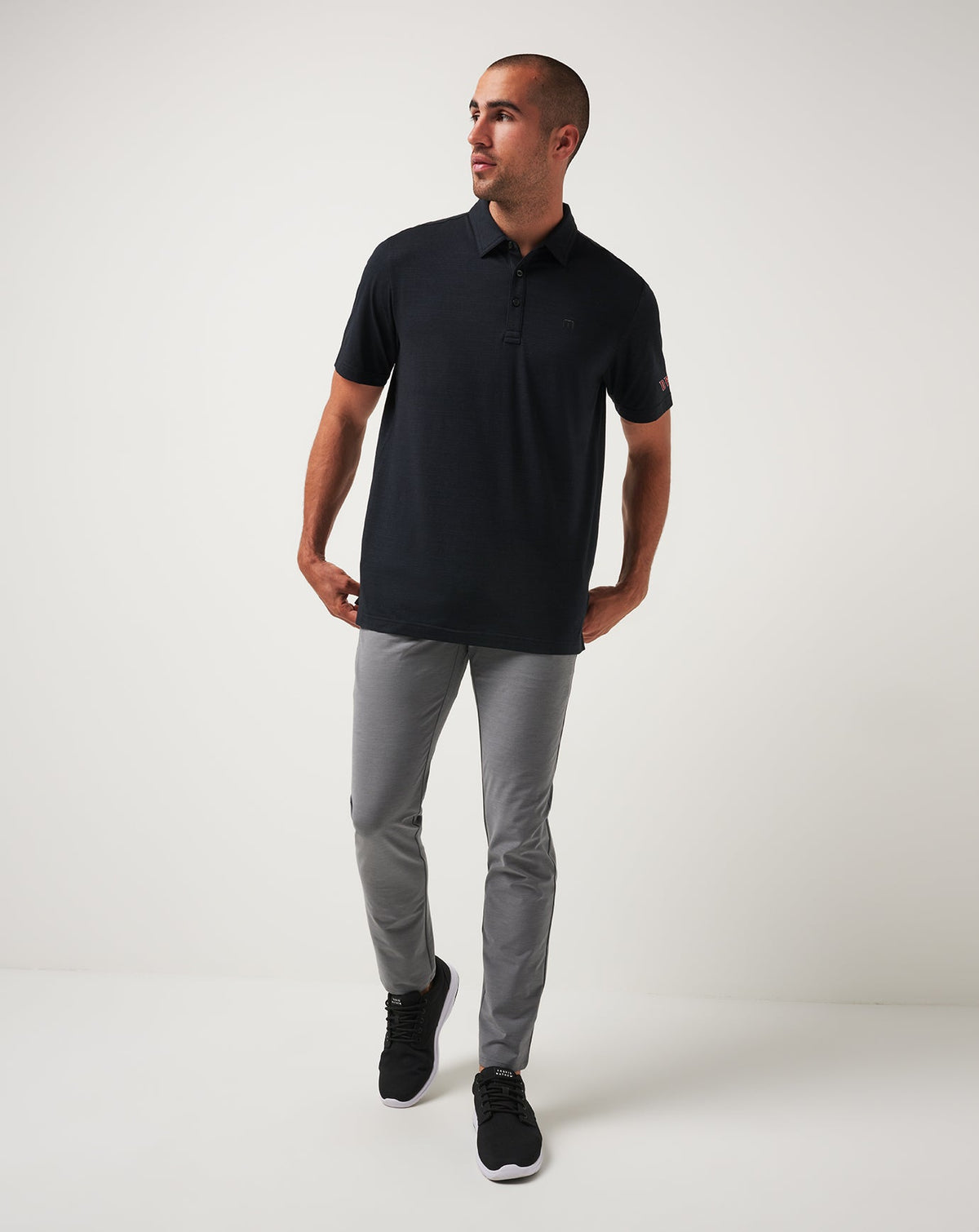 Arizona Diamondbacks The Heater Polo Black | Travis Mathew Classic