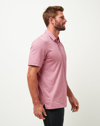 Atlanta Braves The Zinna Polo Heather Cardinal | Travis Mathew Special Offer