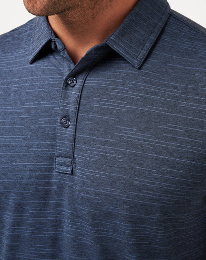 Atlanta Braves The Heater Polo Vintage Indigo/Black | Travis Mathew Customer Favorite