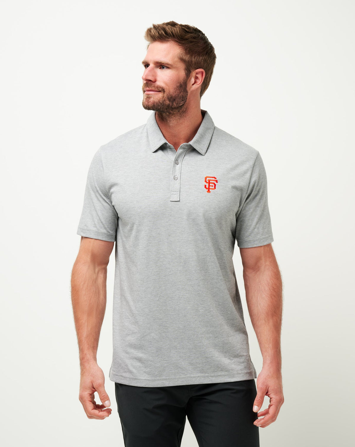San Francisco Giants The Zinna Polo Heather Grey | Travis Mathew Trusted