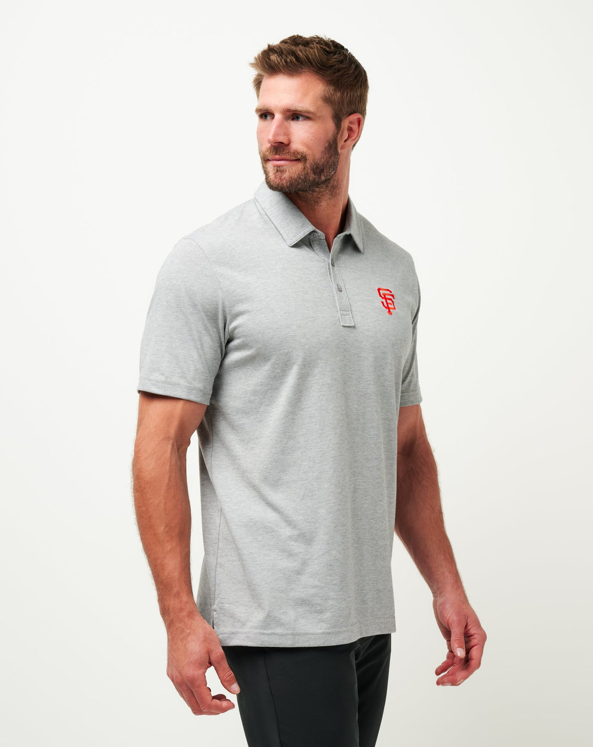 San Francisco Giants The Zinna Polo Heather Grey | Travis Mathew Trusted